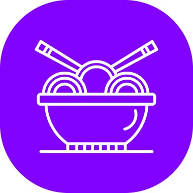 noodles ikon vektör illüstrasyonu
