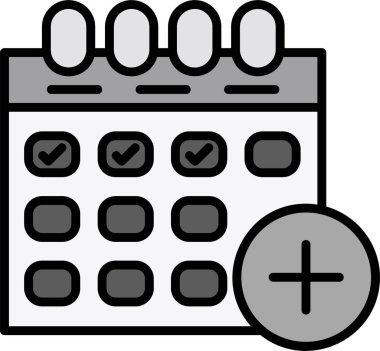 Takvim simgesi, vektör çizimi