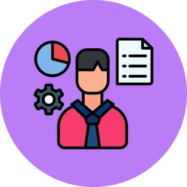 İş. Web simgesi basit illüstrasyon