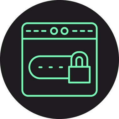 Kilit. Web simgesi basit illüstrasyon