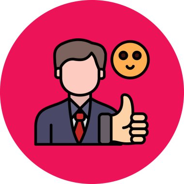 İş adamı simgesi vektör illüstrasyonu