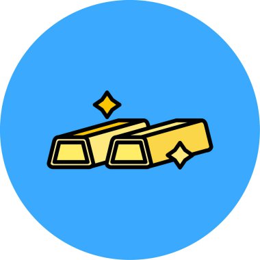 Altın simgenin vektör illüstrasyonu