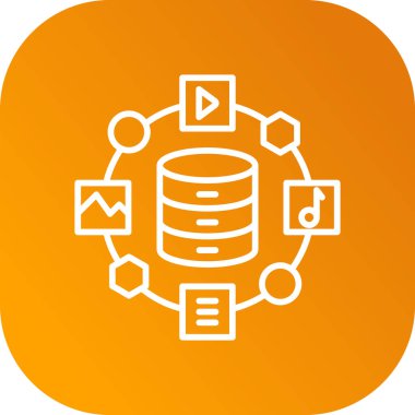 vektör içinde veri depolama simgesi