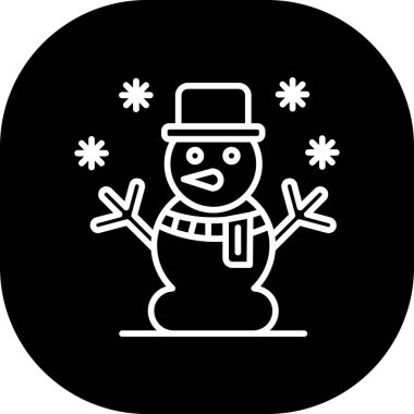 Kardan adam. Web simgesi basit illüstrasyon