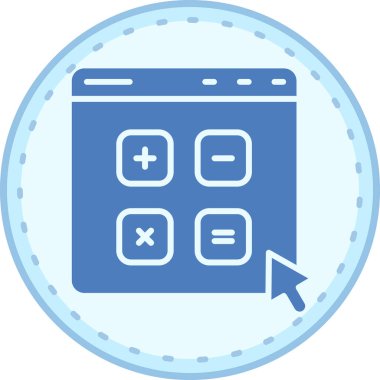 Hesap makinesi. Web simgesi basit illüstrasyon