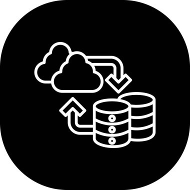 bulut hesaplama simgesi, vektör illüstrasyonu