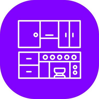 Mobilya simgesinin vektör illüstrasyonu