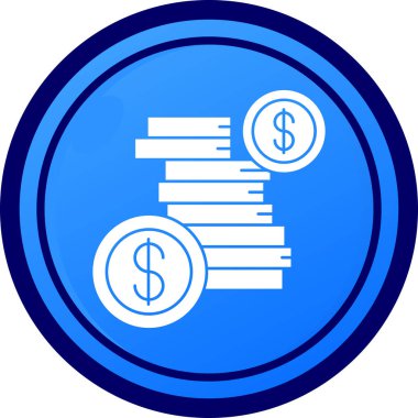 Dolar defteri. Web simgesi basit illüstrasyon