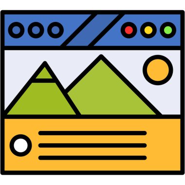 Web tarayıcı simgesi, vektör çizim