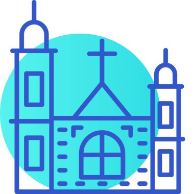 Kiliseye. Web simgesi basit tasarım