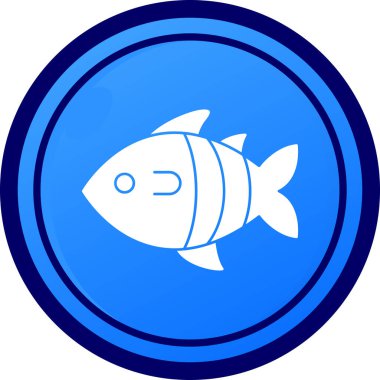 Moda tarzında izole edilmiş balık simgesi