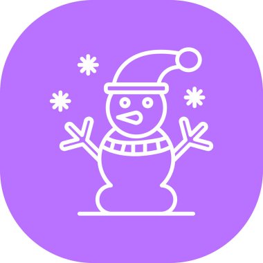 Noel Baba simgesi, basit vektör çizimi