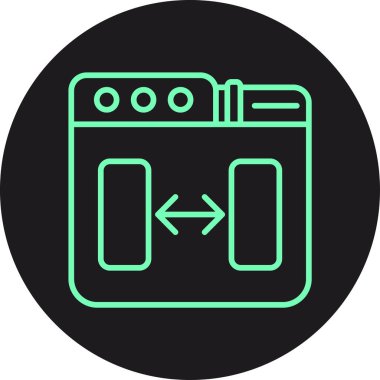 Benzin istasyonu simgesinin vektör illüstrasyonu