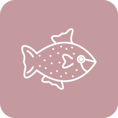 Balık. Web simgesi basit illüstrasyon