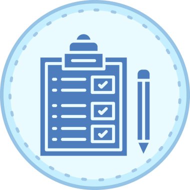 Kontrol listesi. Web simgesi basit tasarım