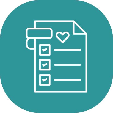 Kontrol listesi simgesi. Basit resimleme