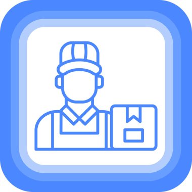 Teslimat. Web simgesi basit illüstrasyon