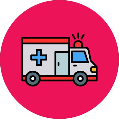 Ambulans. Web simgesi basit tasarım