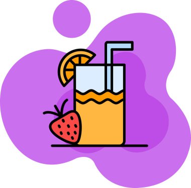 meyve suyu simgesi, vektör illüstrasyonu basit tasarım