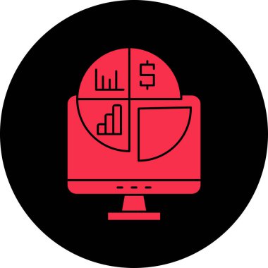 İş ve finans simgesinin vektör illüstrasyonu