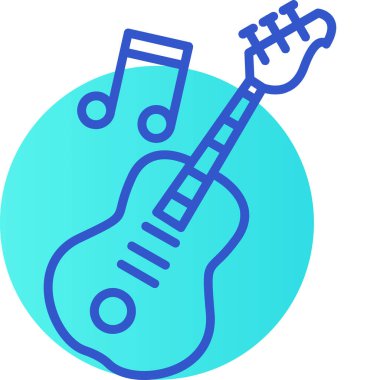 Vektör müzik simgesi illüstrasyonu