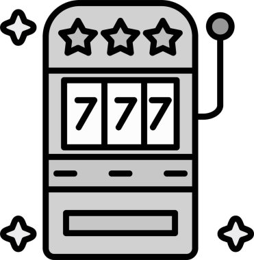 Slot makinesi simgesi, basit biçim