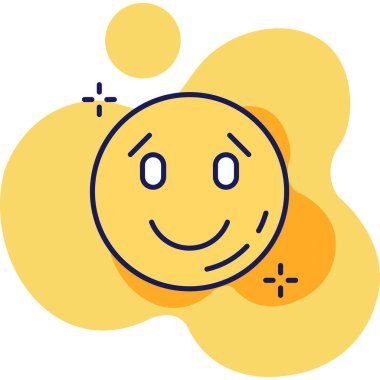 Tamamlanmış emoji emoirticirüs simgesi - özet biçimi