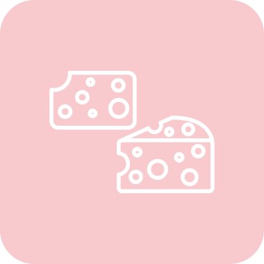 Peynir vektörü renk çizgisi simgesi