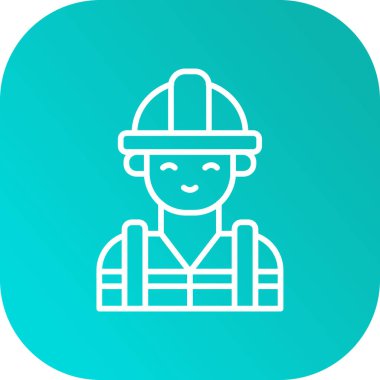 işçi simgesi soyut arkaplanda izole edildi