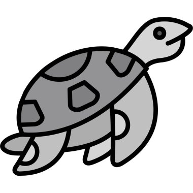 Kaplumbağa simgesi. Kaplumbağa basit illüstrasyon vektör web simgesi