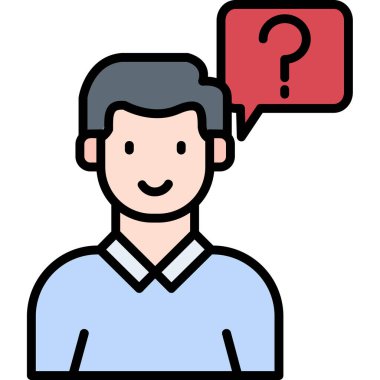 Soru simgesi ile soru işareti. vektör illüstrasyonu