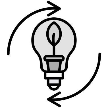 Ampul vektör satırı simgesi