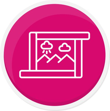 Bulut. Web simgesi basit illüstrasyon