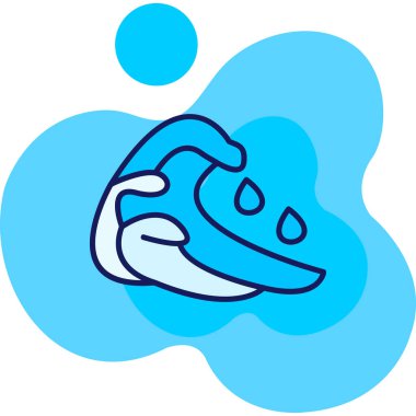 Su. Web simgesi basit illüstrasyon