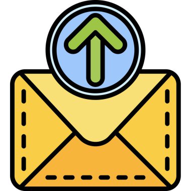 e- posta posta simgesi renk ana hatları vektörü