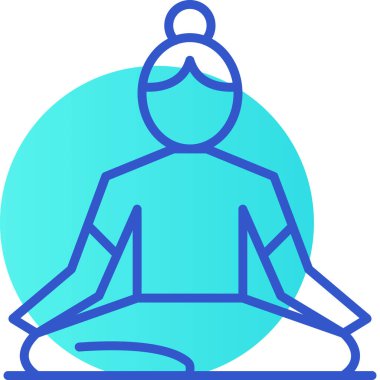 Meditasyon. Web simgesi basit illüstrasyon