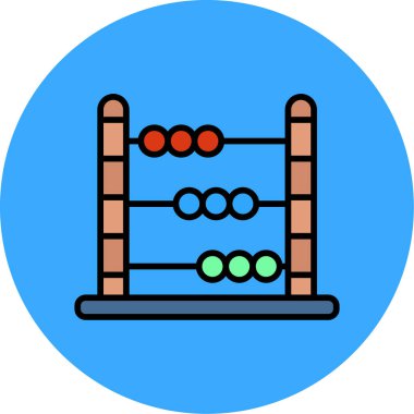 Abaküs. Web simgesi basit illüstrasyon