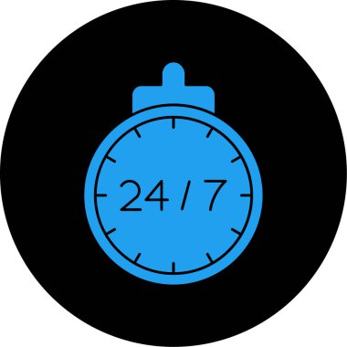 24 saatlik yuvarlak tarih simgesi