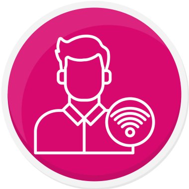 Wi-Fi simgesinin vektör illüstrasyonu