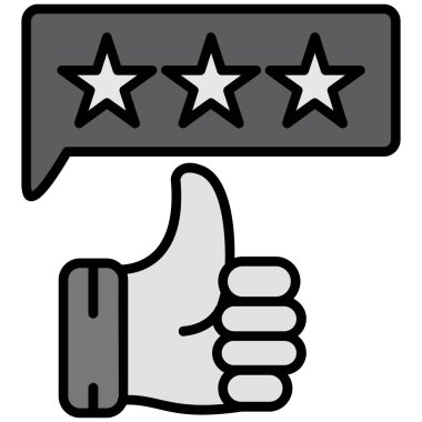 derecelendirme yıldızları geri bildirim simgesi ana hat biçiminde