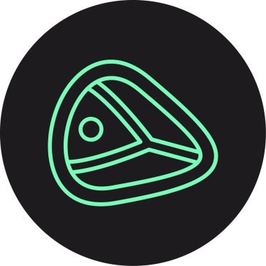 Benzersiz biftek vektör simgesi