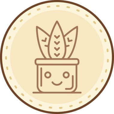 vector illustration of a flower pot