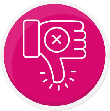 İzole edilmiş tek başparmak simgesinin vektör çizimi