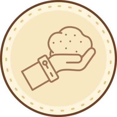 ekmek ikonu vektör illüstrasyonu