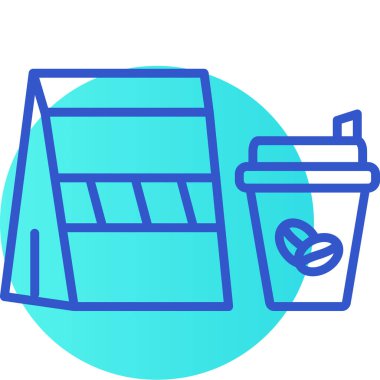 yiyecek web simgesi basit illüstrasyon