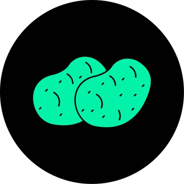 Patates simgesi, vektör illüstrasyonu basit tasarım