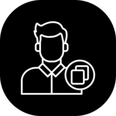 Moda tarzında izole edilmiş kahve adam simgesi