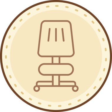 Sandalye. Web simgesi basit illüstrasyon