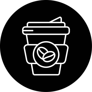 vektör kahve simgesi, basit vektör illüstrasyonu
