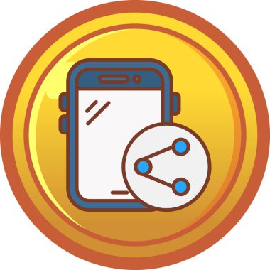 Akıllı telefon simgesinin vektör illüstrasyonu